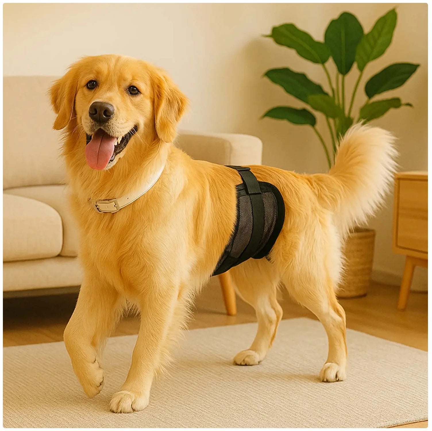Reusable Pet Diaper for Dogs - Adjustable Mesh Sanitary Pants for Female Dogs in Heat & Incontinence