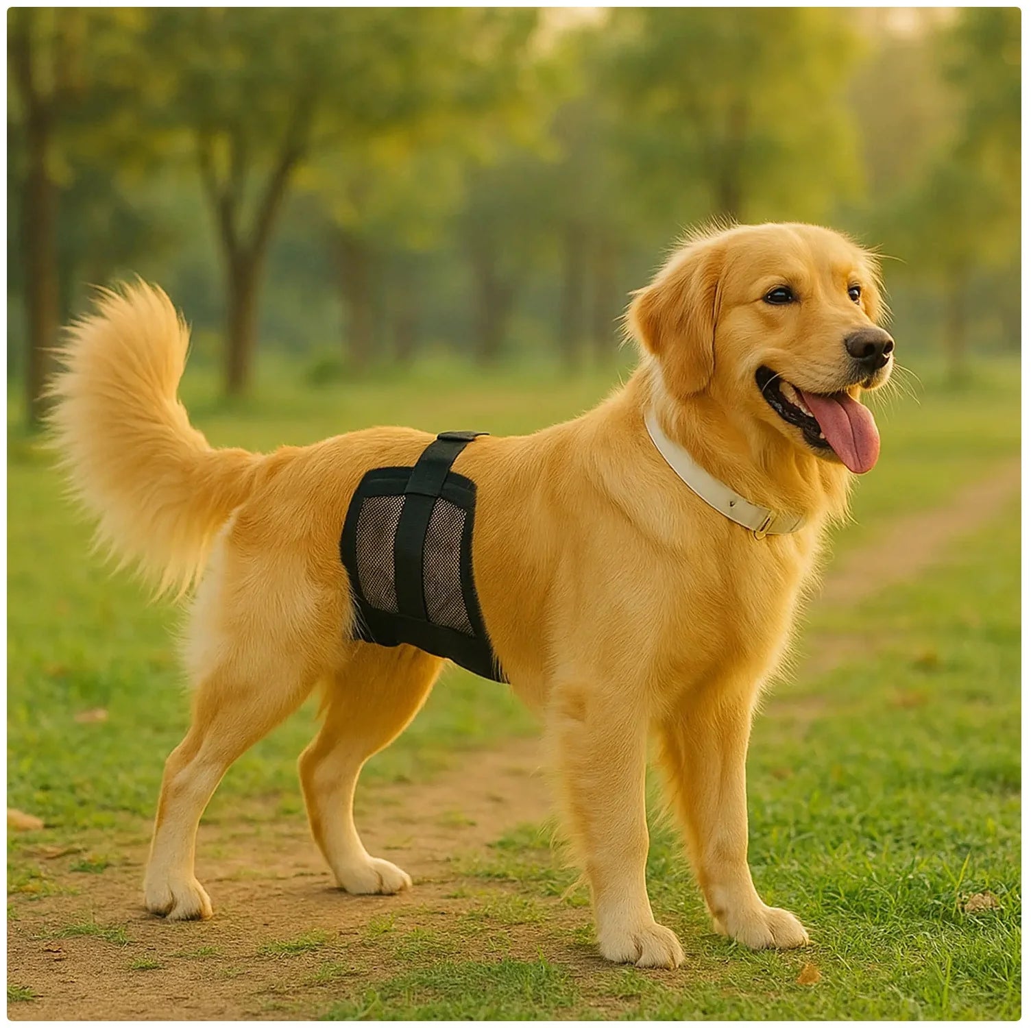 Reusable Pet Diaper for Dogs - Adjustable Mesh Sanitary Pants for Female Dogs in Heat & Incontinence