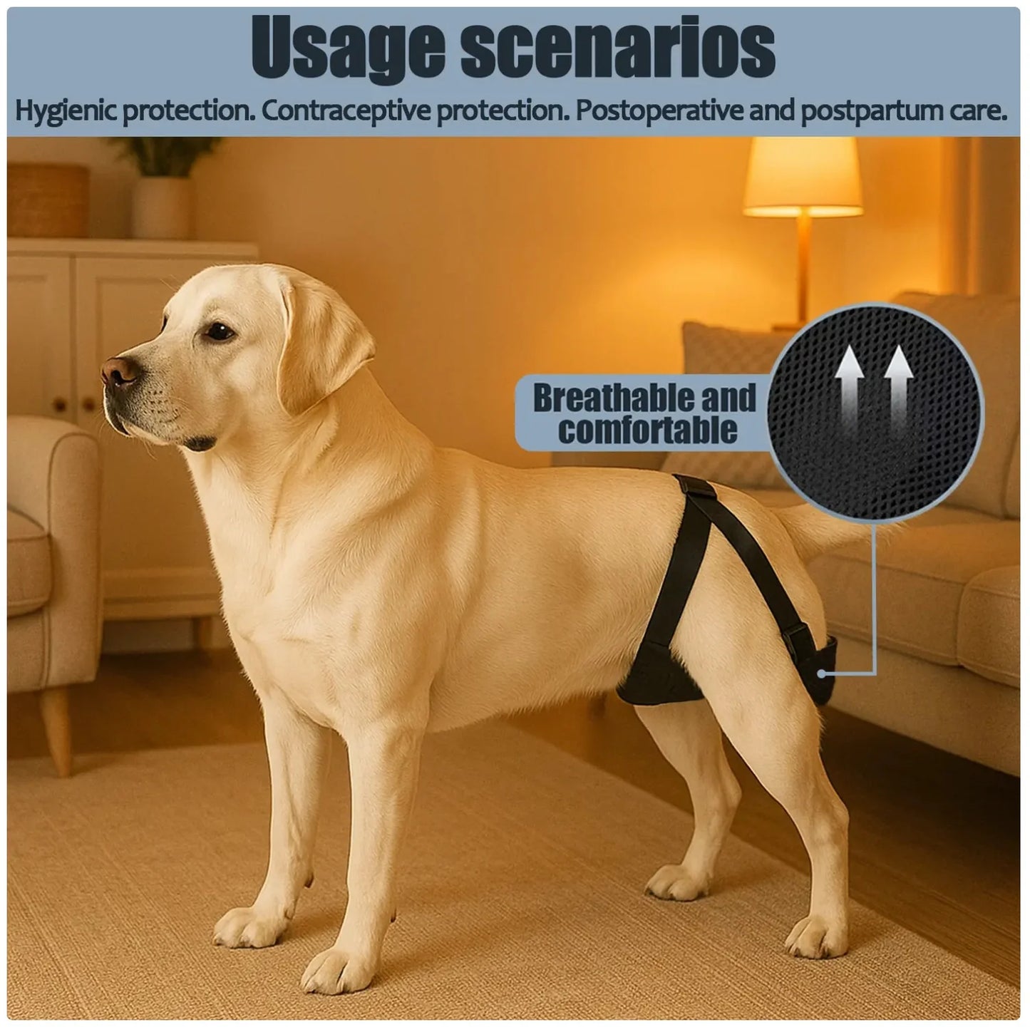 Breathable Pet Physiological Pants for Comprehensive Dog Care